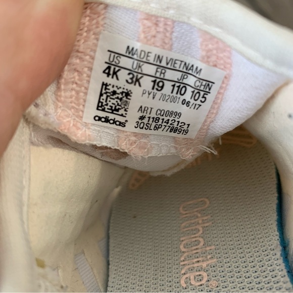 ADIDAS ortho lite white and pink Baby sneakers 4K 4.2” Adidas for baby Toddler - Picture 11 of 13